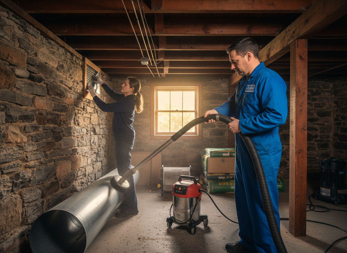 Preparing Air Ducts for Winter Heating in Gloucester